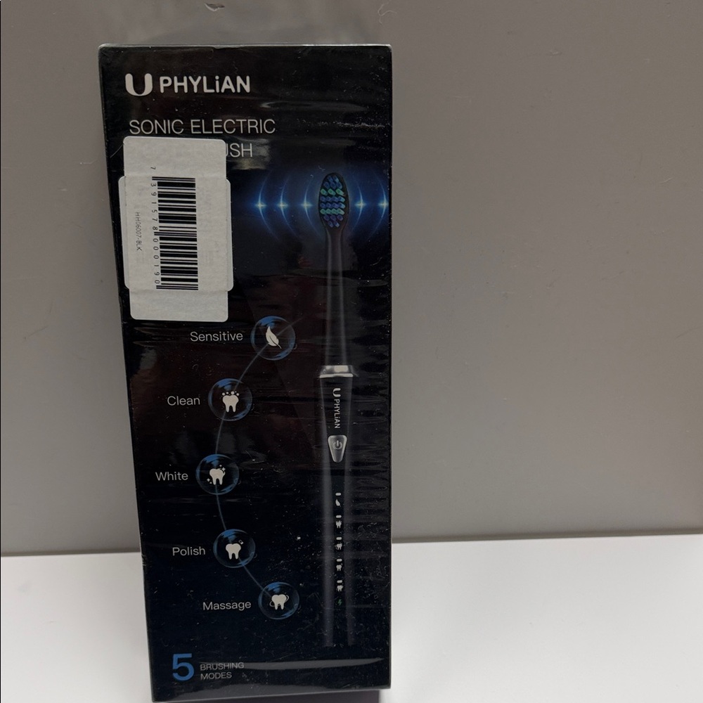 U Phylian Sonic Electric Toothbrush - Black
